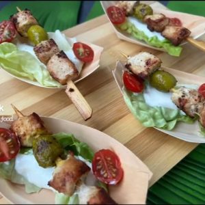 Mini brochettes au poulet