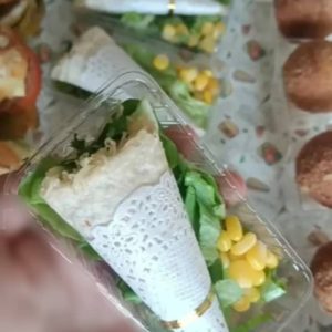 Cornet au crudités